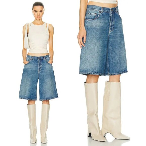 Haikure Piano Blue Becky Denim Shorts Size 28 - 41643